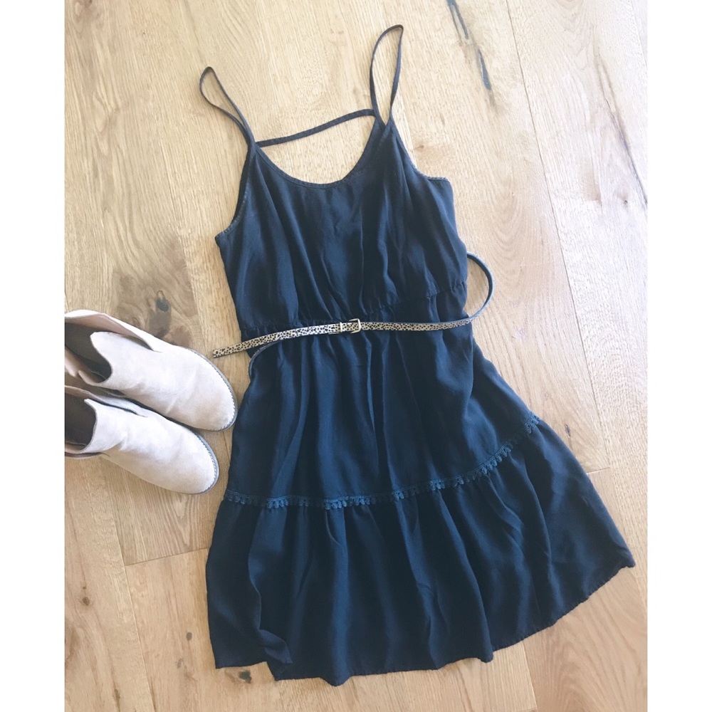 Black spaghetti strap dress